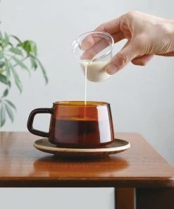 Kinto Summer Collection Sepia Amber Cup & Saucer