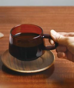 Kinto Summer Collection Sepia Amber Cup & Saucer