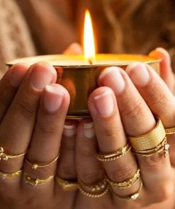 Muja Juma Gold Plated Moonstone Ring 4034