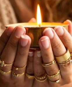 Muja Juma Bubble Stack Swing & Dots Gold Plated Ring 4079