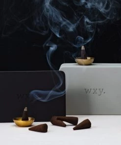 The Eclectic Lifestyle Candles & Room Scents Palo Santo Incense Cones In Concrete Box
