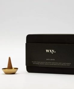 The Eclectic Lifestyle Candles & Room Scents Palo Santo Incense Cones In Concrete Box