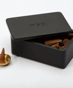 The Eclectic Lifestyle Candles & Room Scents Palo Santo Incense Cones In Concrete Box