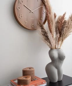 Present Time Homeware Dark Wood Wall Clock 8 Present Time Homeware Dark Wood Wall Clock