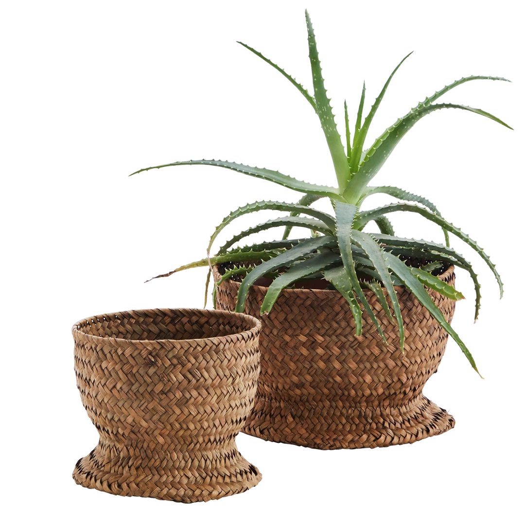 Madam Stoltz Summer Collection Round Basket With Raised Stand 3 Madam Stoltz Summer Collection Round Basket With Raised Stand