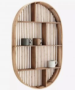 Madam Stoltz Summer Collection Oval Bamboo Shelf (Store Collection Only)
