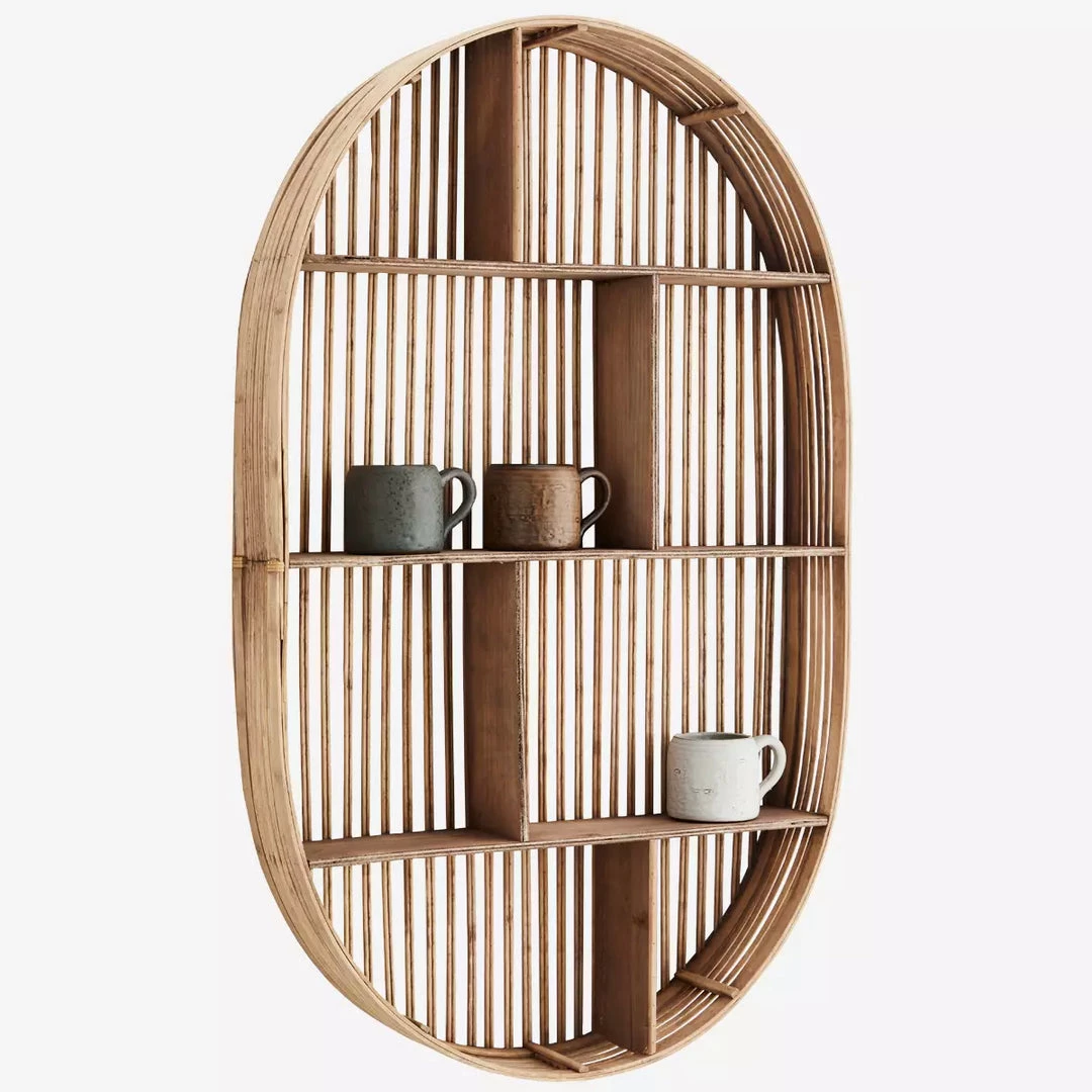 Madam Stoltz Summer Collection Oval Bamboo Shelf (Store Collection Only) 3 Madam Stoltz Summer Collection Oval Bamboo Shelf (Store Collection Only)