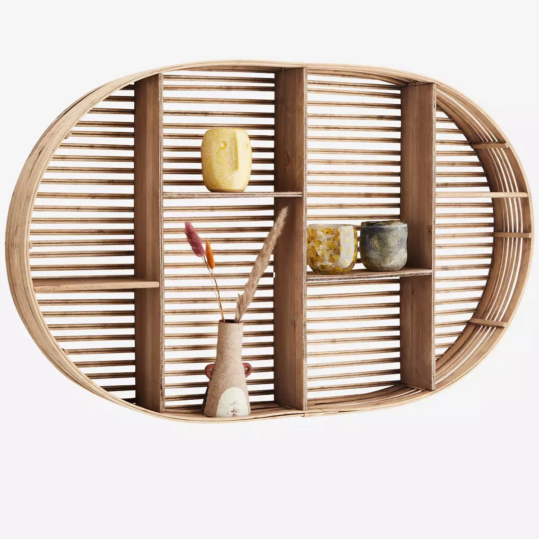 Madam Stoltz Summer Collection Oval Bamboo Shelf (Store Collection Only) 5 Madam Stoltz Summer Collection Oval Bamboo Shelf (Store Collection Only)