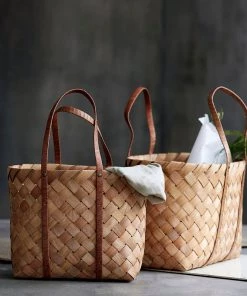 House Doctor Summer Collection Braided Beach Bag Baskets