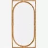 Madam Stoltz Oval Mirror With Rattan Frame Summer Collection 1 Madam Stoltz Oval Mirror With Rattan Frame Summer Collection