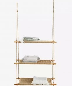 Madam Stoltz Summer Collection Hanging Jute Shelves (Collection Only)