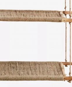 Madam Stoltz Summer Collection Hanging Jute Shelves (Collection Only)
