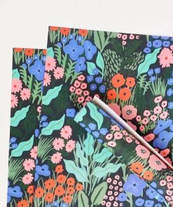 Lomond Paper Co Midnight Blue Flower Meadow Recyclable Wrapping Paper / Gift Wrap Stationery & Prints