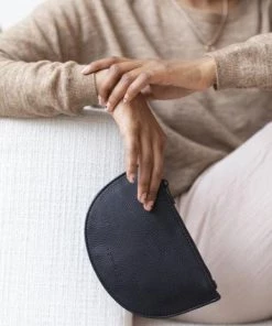 Monk And Anna Women's Accessories Mondo Black Half Moon Purse