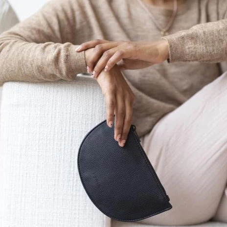 Monk And Anna Women's Accessories Mondo Black Half Moon Purse 4 Monk And Anna Women's Accessories Mondo Black Half Moon Purse