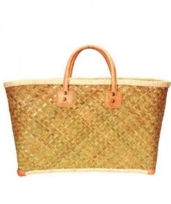 Bagatelle France Summer Collection Beach Bag With Leather Handles