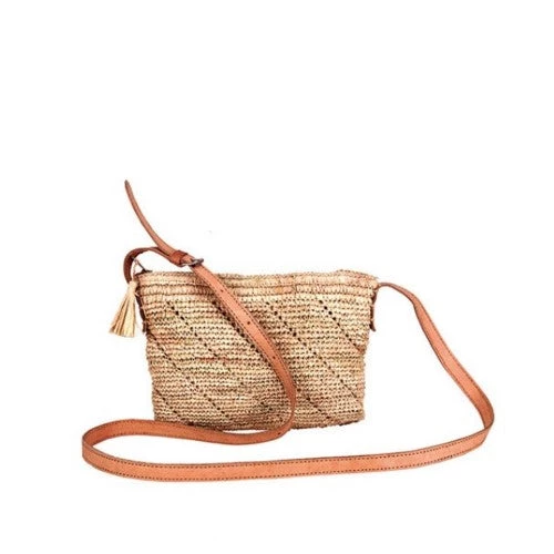 Bagatelle France Mahenina Natural Raffia Cross Body Bag 3 Bagatelle France Mahenina Natural Raffia Cross Body Bag