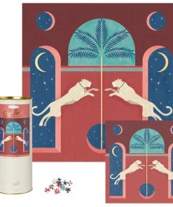 Designworks Collective Books & Games 1000pc Jigsaw Puzzle - Leaping Leopards