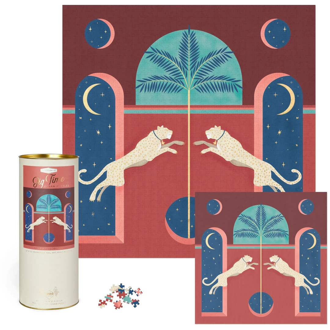 Designworks Collective Books & Games 1000pc Jigsaw Puzzle - Leaping Leopards 3 Designworks Collective Books & Games 1000pc Jigsaw Puzzle - Leaping Leopards