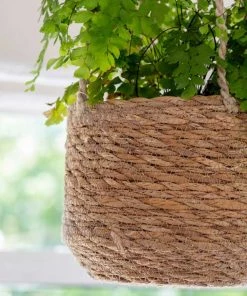 Garden Trading Tapered Seagrass Hanging Planter Pot 9 Garden Trading Tapered Seagrass Hanging Planter Pot
