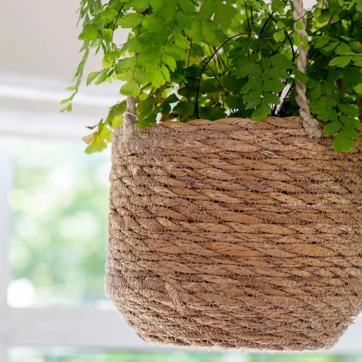 Garden Trading Tapered Seagrass Hanging Planter Pot 5 Garden Trading Tapered Seagrass Hanging Planter Pot