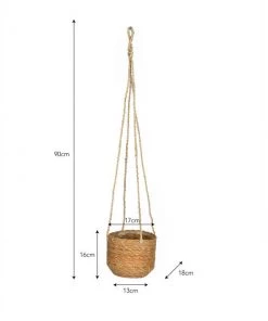 Garden Trading Tapered Seagrass Hanging Planter Pot 10 Garden Trading Tapered Seagrass Hanging Planter Pot