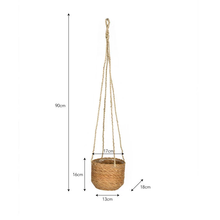 Garden Trading Tapered Seagrass Hanging Planter Pot 6 Garden Trading Tapered Seagrass Hanging Planter Pot