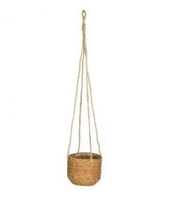 Garden Trading Tapered Seagrass Hanging Planter Pot