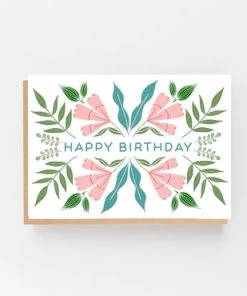 Lomond Paper Co "Happy Birthday" Floral Spring Design Card