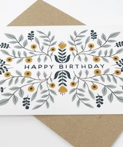 Lomond Paper Co Happy Birthday Pattern Design Card
