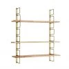 Madam Stoltz Wall Rack With Wooden Shelves Homeware