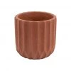Present Time Small Stripes Cement Plant Pot (available In 2 Colours) Plant Pots