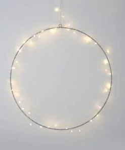 Lifestyle London Hanging Silver Decoration Hoop - 45cm