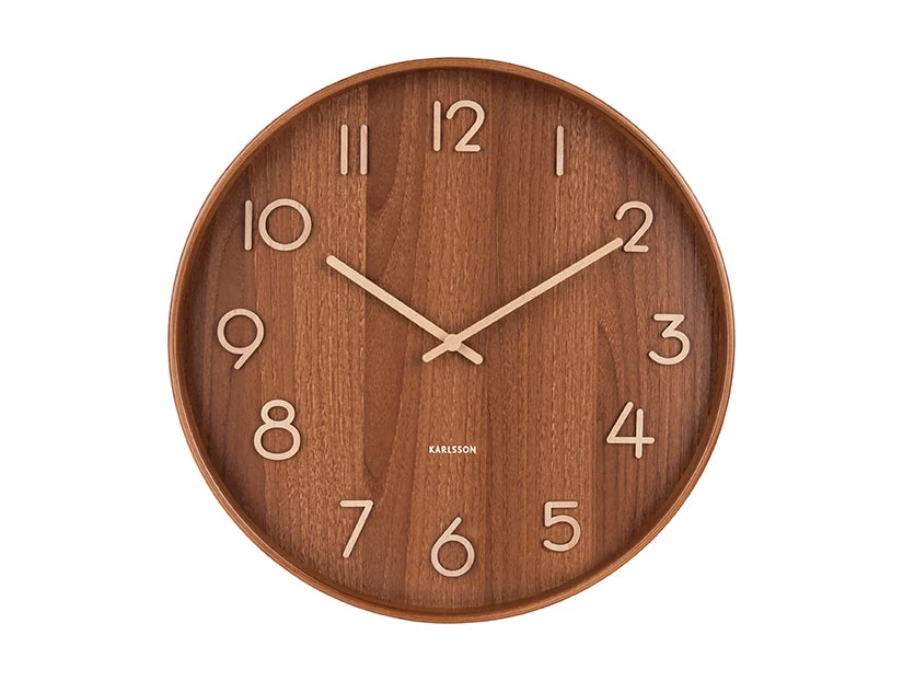Present Time Homeware Dark Wood Wall Clock 3 Present Time Homeware Dark Wood Wall Clock