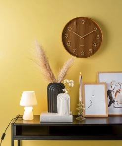 Present Time Homeware Dark Wood Wall Clock 9 Present Time Homeware Dark Wood Wall Clock