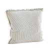 Madam Stoltz Striped Cushion With Fringes 2 Madam Stoltz Striped Cushion With Fringes