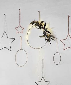 Madam Stoltz Homeware Hanging Brass Decoration Hoop - 20cm