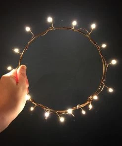 Madam Stoltz Homeware Hanging Brass Decoration Hoop - 20cm