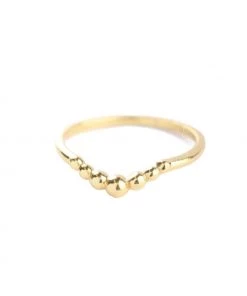 Muja Juma Bubble Stack Swing & Dots Gold Plated Ring 4079