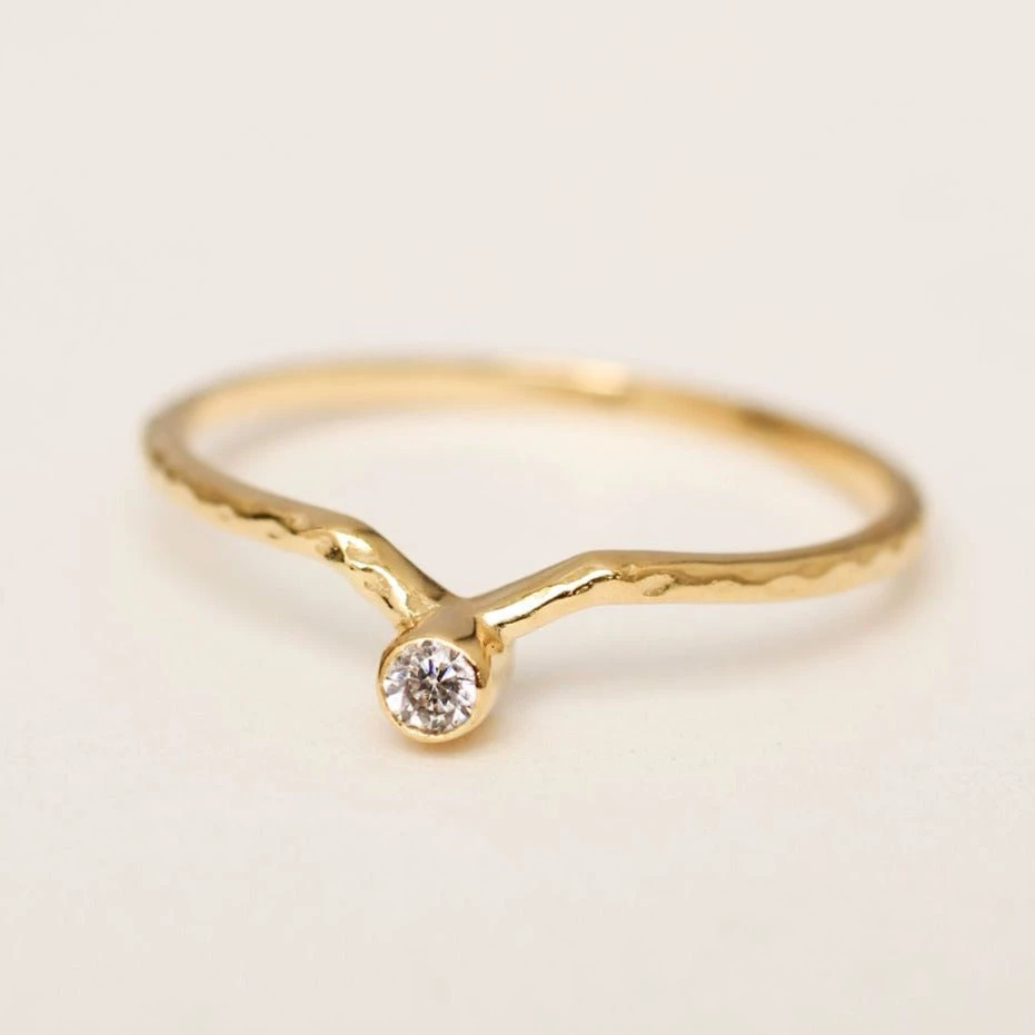 Muja Juma Gold Plated Moonstone Ring 4034 3 Muja Juma Gold Plated Moonstone Ring 4034