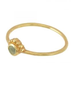 Muja Juma Nefrite Stone Ethnic Gold Plated Ring 4132