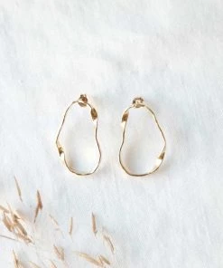 Lisa Angel Wavy Organic Shape Earrings