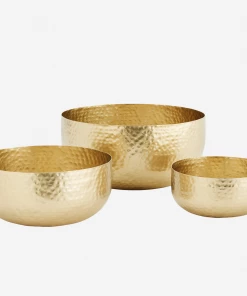 Madam Stoltz Gold Hammered Bowls