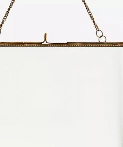 Madam Stoltz Hanging Landscape Brass Photo Frame (Beaded, 2 Sizes)