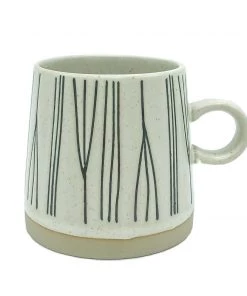 Bloomingville Eliana Black And White Stoneware Mugs