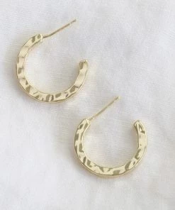 Lisa Angel Women's Jewellery Small Hammered Hoop Earrings 9 Lisa Angel Women's Jewellery Small Hammered Hoop Earrings