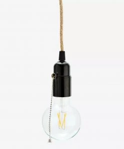 Madam Stoltz Lighting Bakelite Bulb Holder With Pull Chain Switch