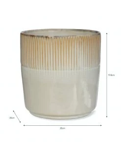 Garden Trading Hillesley White Half Mark Pot (various Sizes) Plant Pots