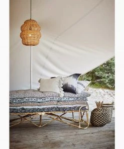 Madam Stoltz Bamboo & Iron Ceiling Lamp Lightshade