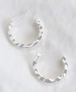 Lisa Angel Women's Jewellery Small Hammered Hoop Earrings 8 Lisa Angel Women's Jewellery Small Hammered Hoop Earrings